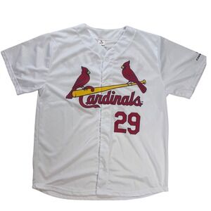 St Louis Cardinals Chris Carpenter 29 Baseball Jersey White Mens XL Cooper Tires